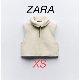 ZARA  フェイクファーベスト XS-S