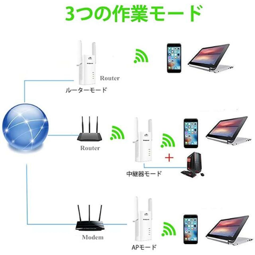 【送料無料】Wodgreat WiFi 黒 リレー 無線 LAN リレー ブースター 信号 増幅器 2.4GHz 300Mbps Fア1-3 stock:Eア5-1 その他のその他(その他)の商品写真