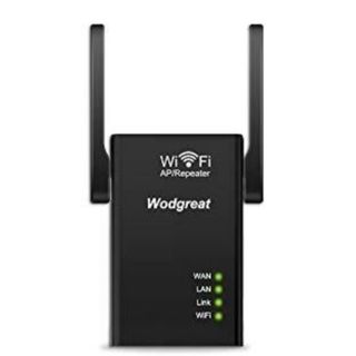 【送料無料】Wodgreat WiFi 黒 リレー 無線 LAN リレー ブースター 信号 増幅器 2.4GHz 300Mbps Fア1-3 stock:Eア5-1(その他)