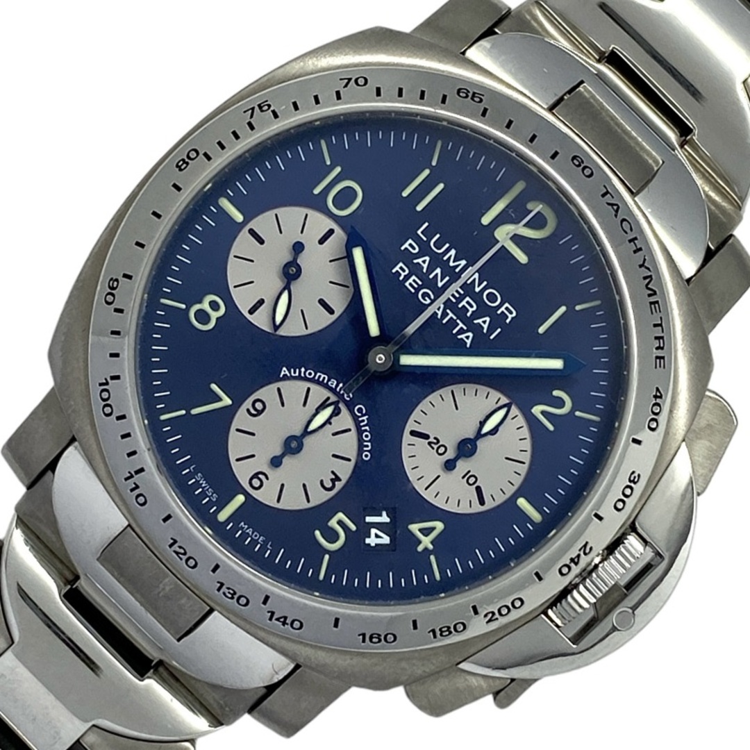 パネライ PANERAI ルミノール・クロノ レガッタ2003 PAM00168 ブルー SS/チタン 自動巻き メンズ 腕時計メンズ