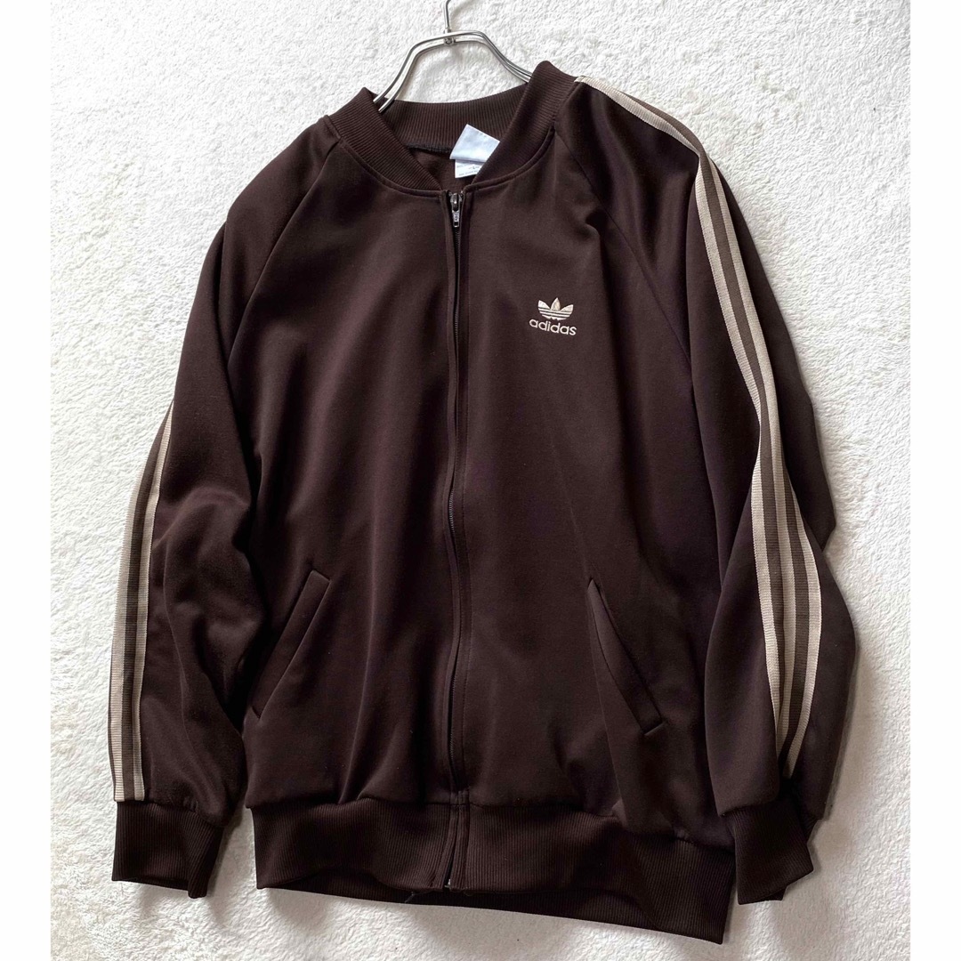 80s USA製 adidas 在原みゆ紀 トラックジャケット ブラウン L