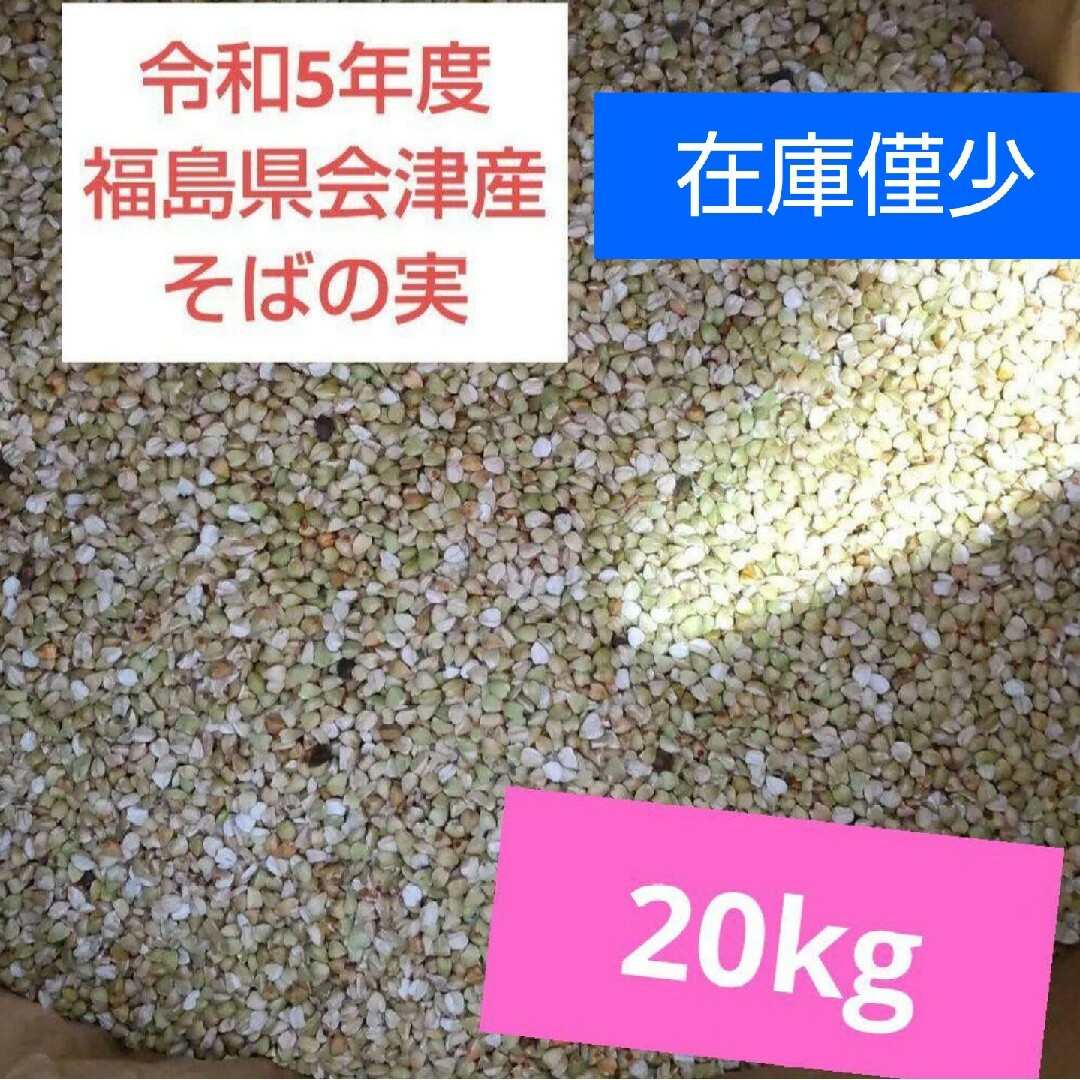 令和5年度　福島県会津産　そばの実　20kg⑤食品/飲料/酒