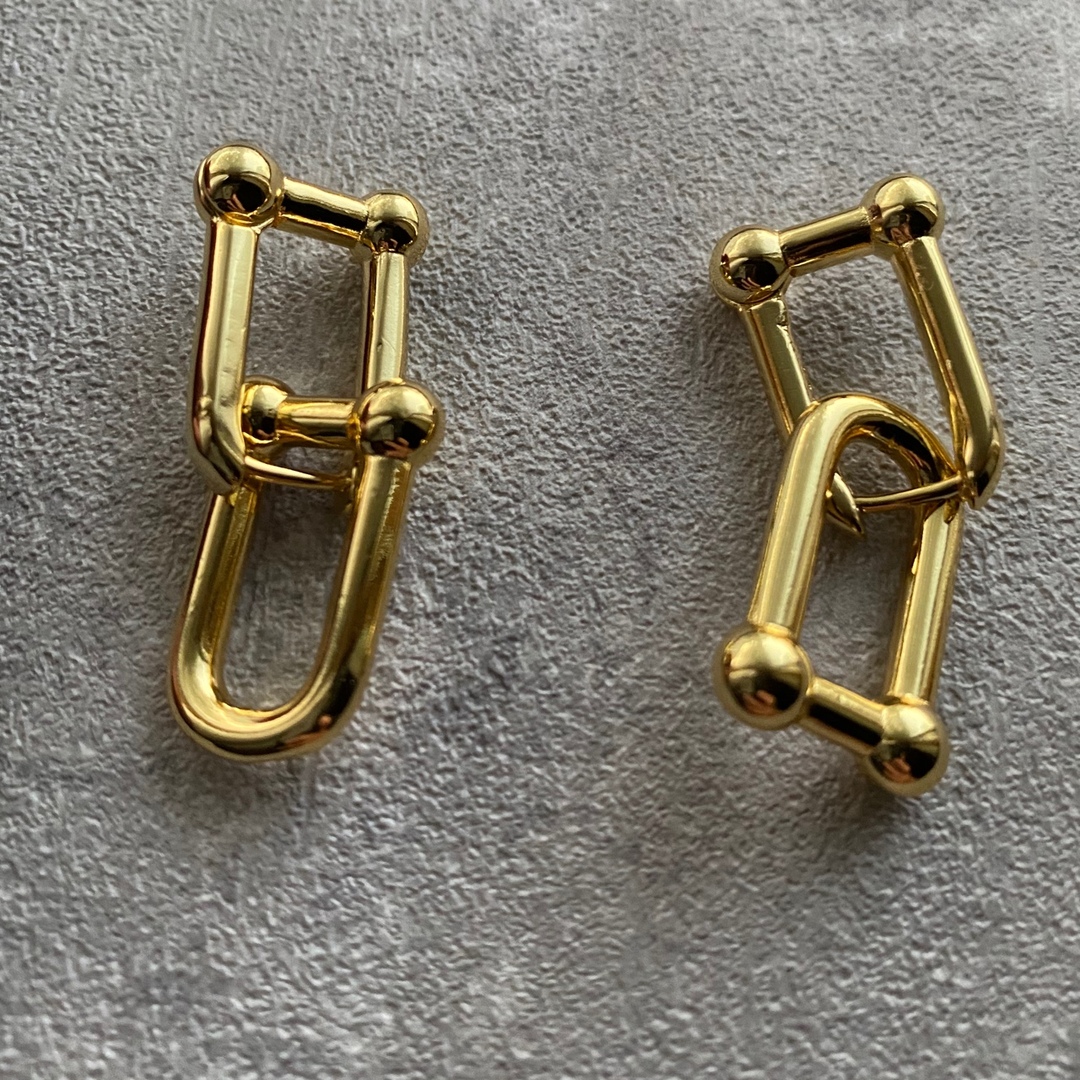 2wayピアス　gold    ※silver925刻印 レディースのアクセサリー(ピアス)の商品写真