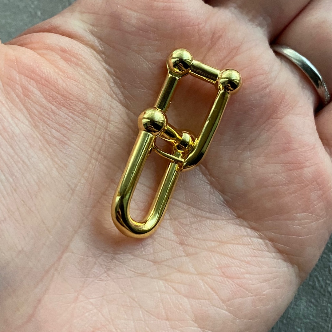 2wayピアス　gold    ※silver925刻印 レディースのアクセサリー(ピアス)の商品写真