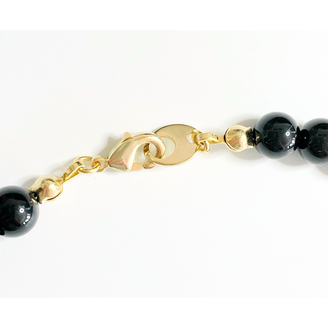 ブラックオニキス＆バロックパール　ネックレス ハンドメイドのアクセサリー(ネックレス)の商品写真