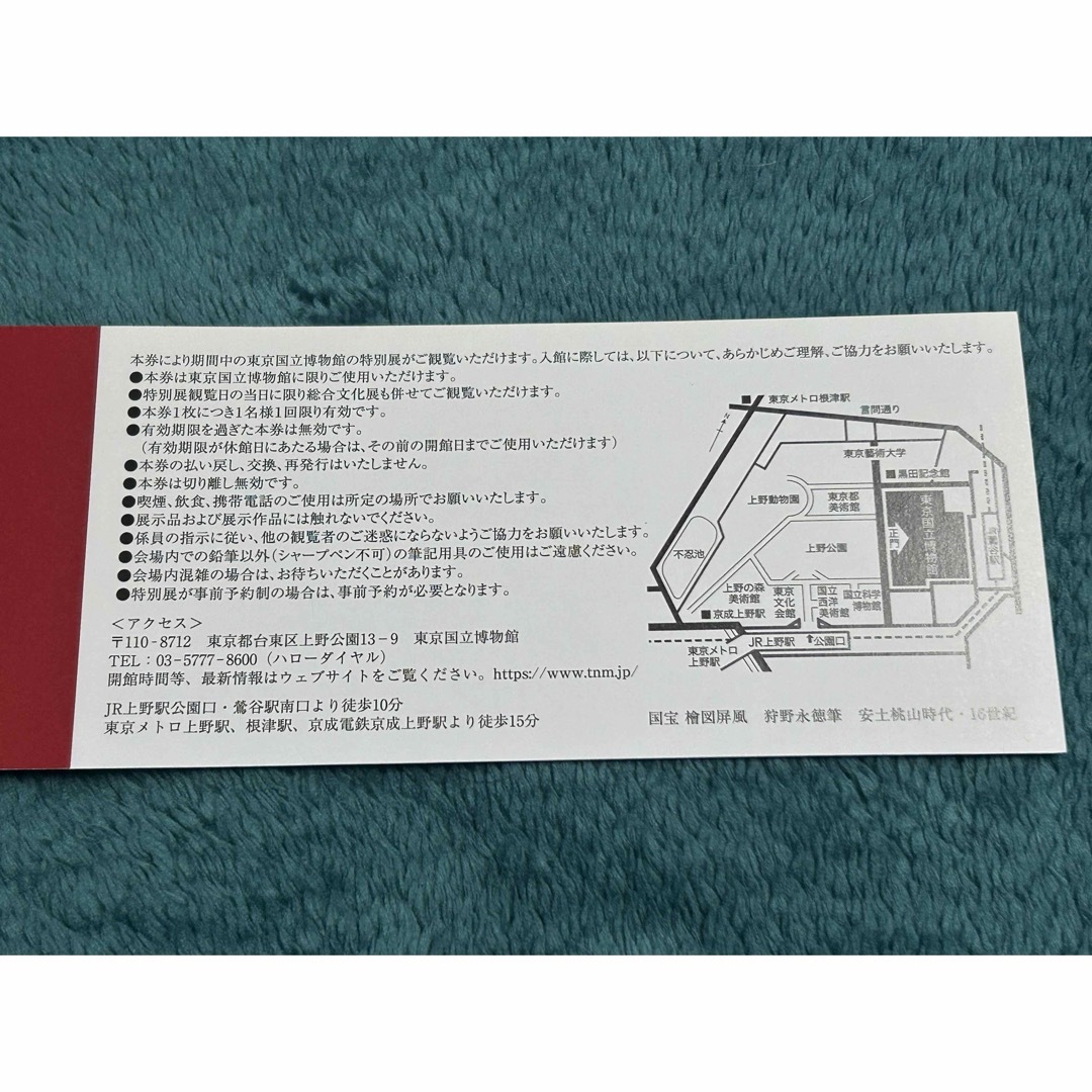 東京国立博物館 特別展観覧券1枚 本阿弥光悦の大宇宙など - 美術館・博物館