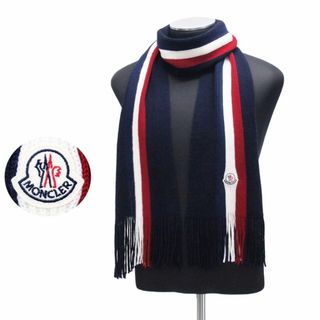 モンクレール(MONCLER)の送料無料 69 MONCLER モンクレー ネイビー マフラー SCIARPA 男女兼用(マフラー)