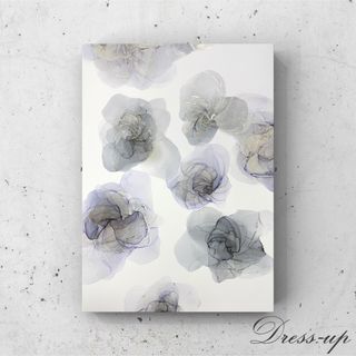 アルコールインクアート 原画《nuanceflower purple gray》(アート/写真)