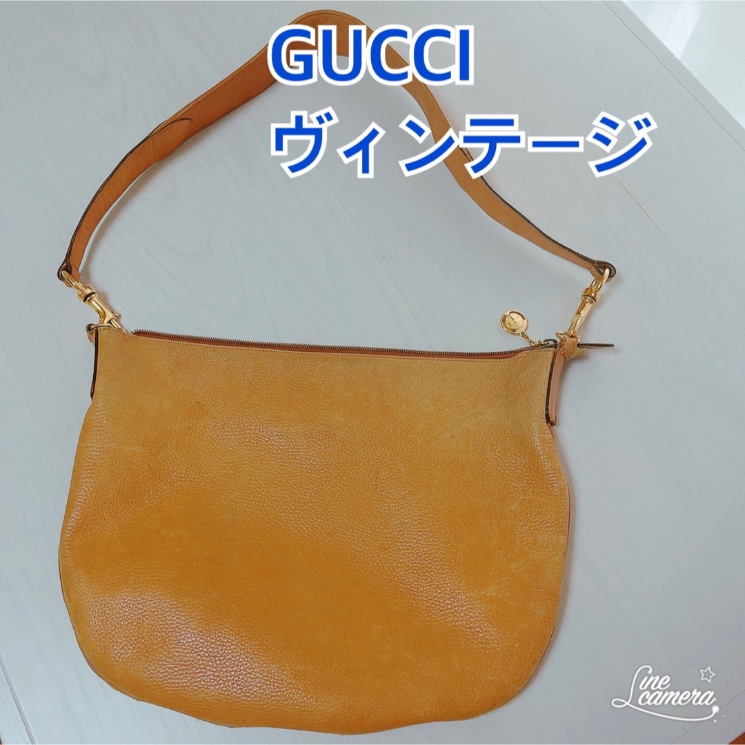 Gucci(グッチ)のGUCCI ショルダーバッグ　ヴィンテージ　ヌメ革 レディースのバッグ(ショルダーバッグ)の商品写真