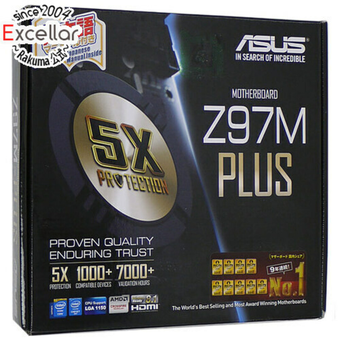 ASUS製　MicroATXマザーボード　Z97M-PLUS　LGA1150 元箱あり