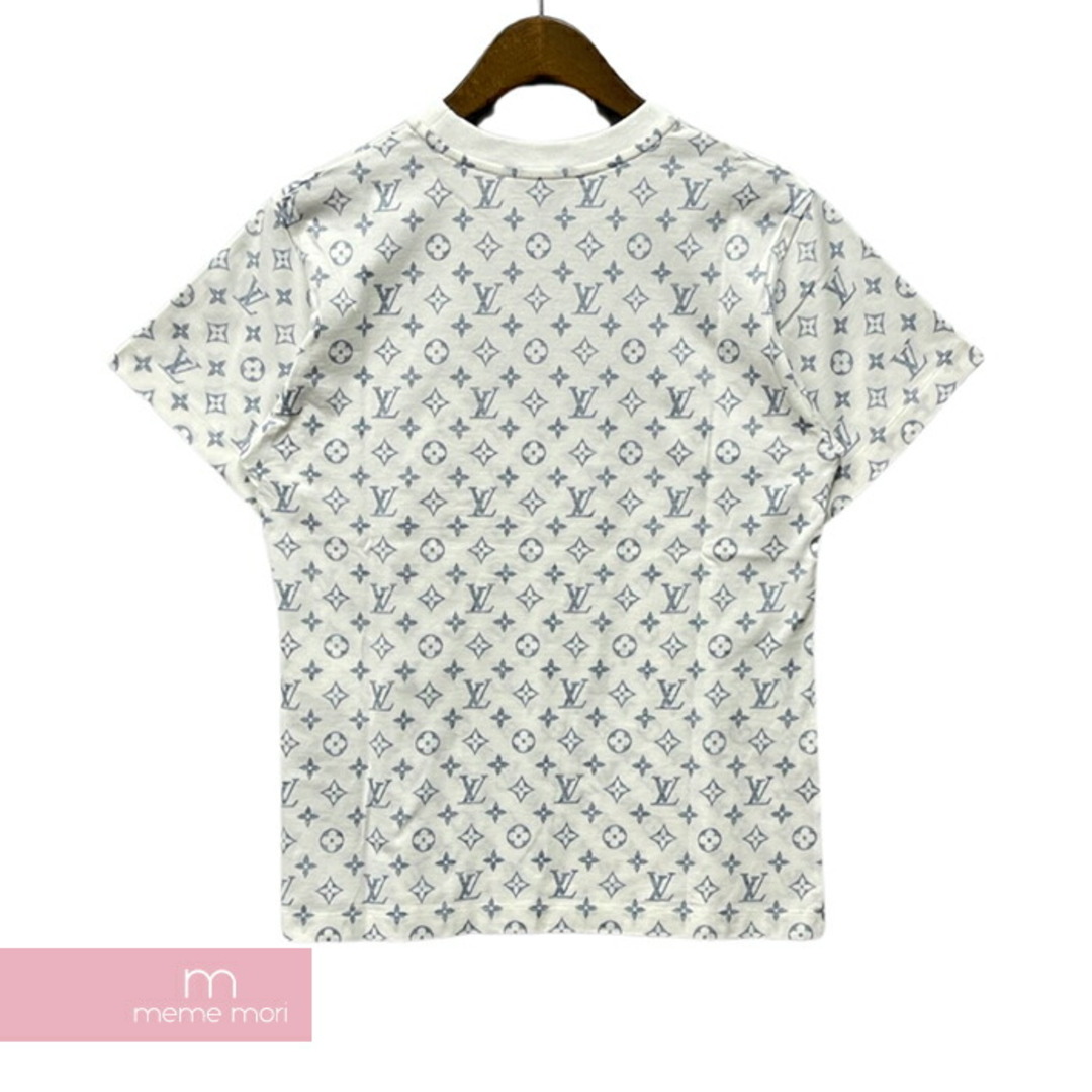 LOUIS VUITTON 2021SS LV Escale Printed Tee 1A8QDI ルイヴィトン LVエスカルプリンテッドTシャツ  半袖カットソー モノグラム 総柄ロゴ 裏返しプリント ホワイト サイズS【231119】【中古-A】【me04】