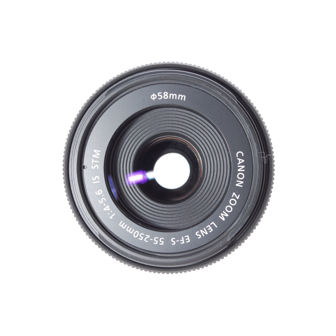 美品 Canon EF-S 55-250mm IS STM 手振れ補正レンズ-