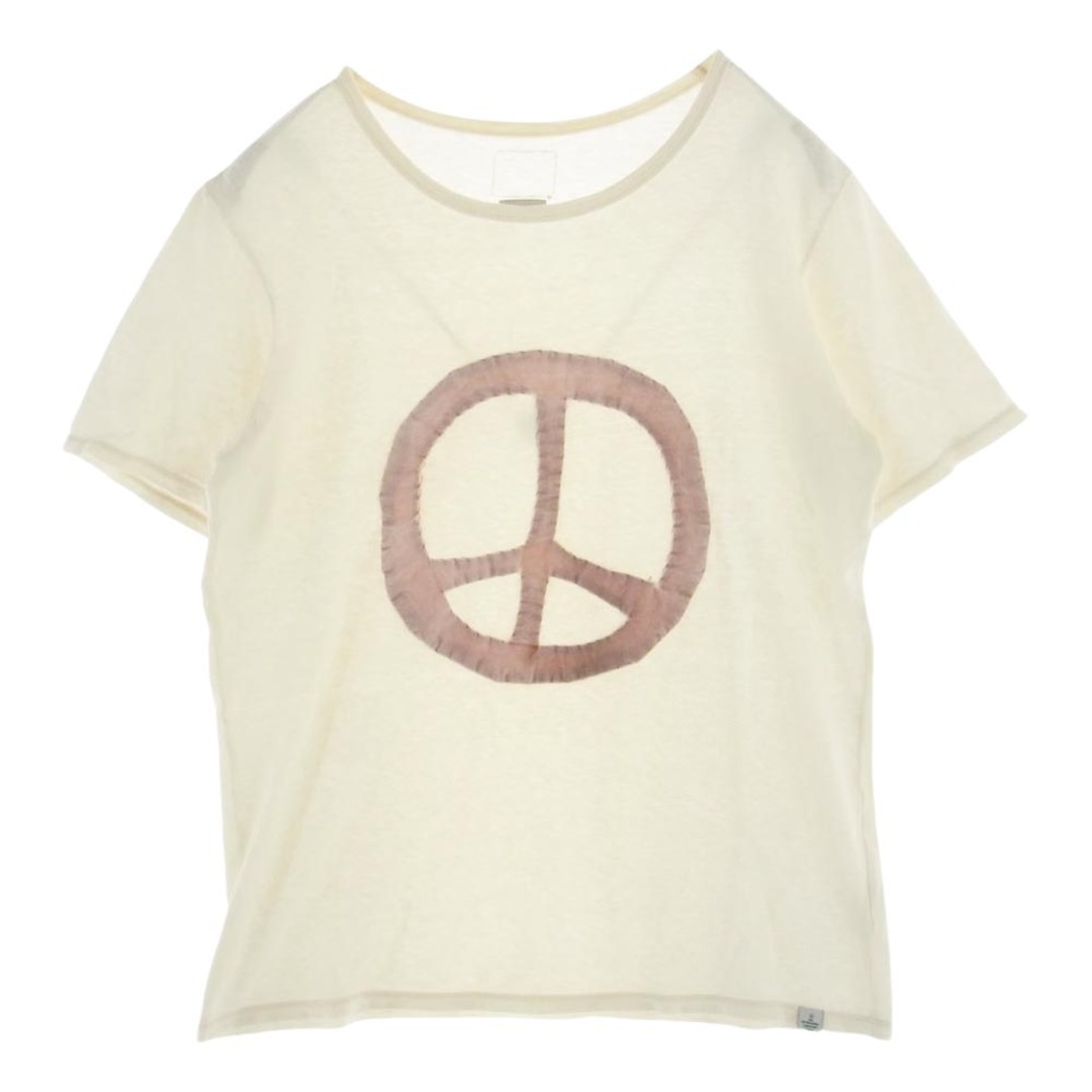 VISVIM ビズビム Ｔシャツ 13AW 0113205010038 QUILTED TEE S/S (PEACE) ピースマーク フロントワッペン 半袖 Tシャツ オフホワイト系 1