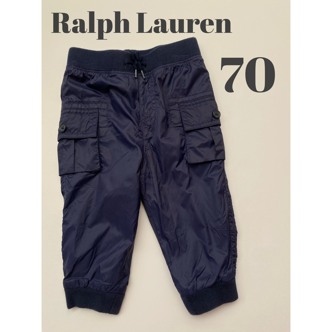 Ralph Lauren(ラルフローレン)のナイロンパンツ　ラルフローレン　70 80 ネイビー キッズ/ベビー/マタニティのベビー服(~85cm)(パンツ)の商品写真