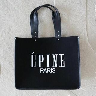 エピヌ(épine)のÉPINE PARIS piping heart studs bag black(トートバッグ)