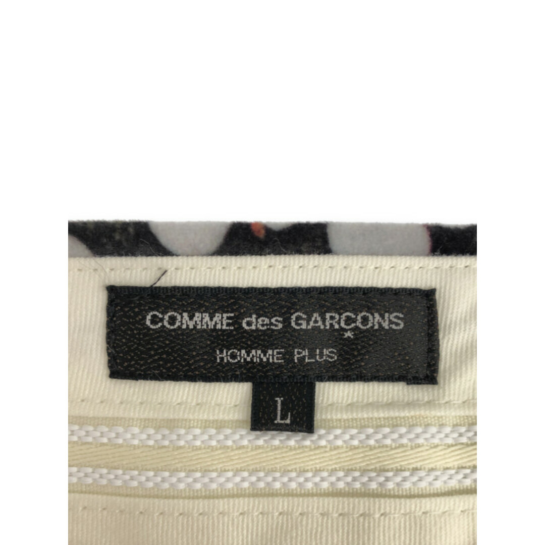 COMME des GARCONS(コムデギャルソン)のCOMME des GARCONS HOMME PLUS コム デギャルソンオムプリュス 18AW 転写プリントポリエステルスラックスパンツ ブラック×マルチカラー L PB-P005 メンズのパンツ(その他)の商品写真