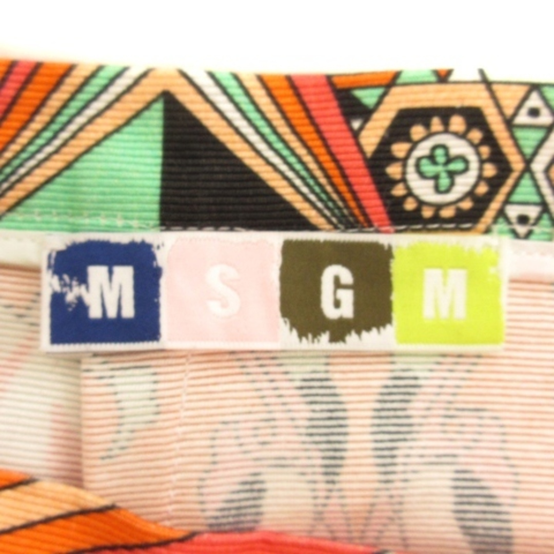 MSGM(エムエスジイエム)のエムエスジーエム 台形スカート 総柄 イタリア製 ピンク系 38 ■RF レディースのスカート(ひざ丈スカート)の商品写真