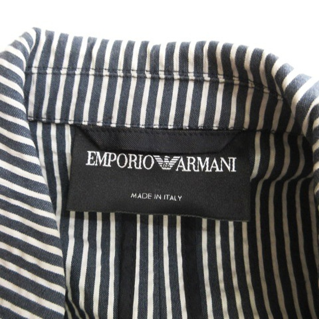 Emporio Armani(エンポリオアルマーニ)のエンポリオアルマーニ ダブル テーラードジャケット 紺 白 40 ■RF レディースのジャケット/アウター(その他)の商品写真