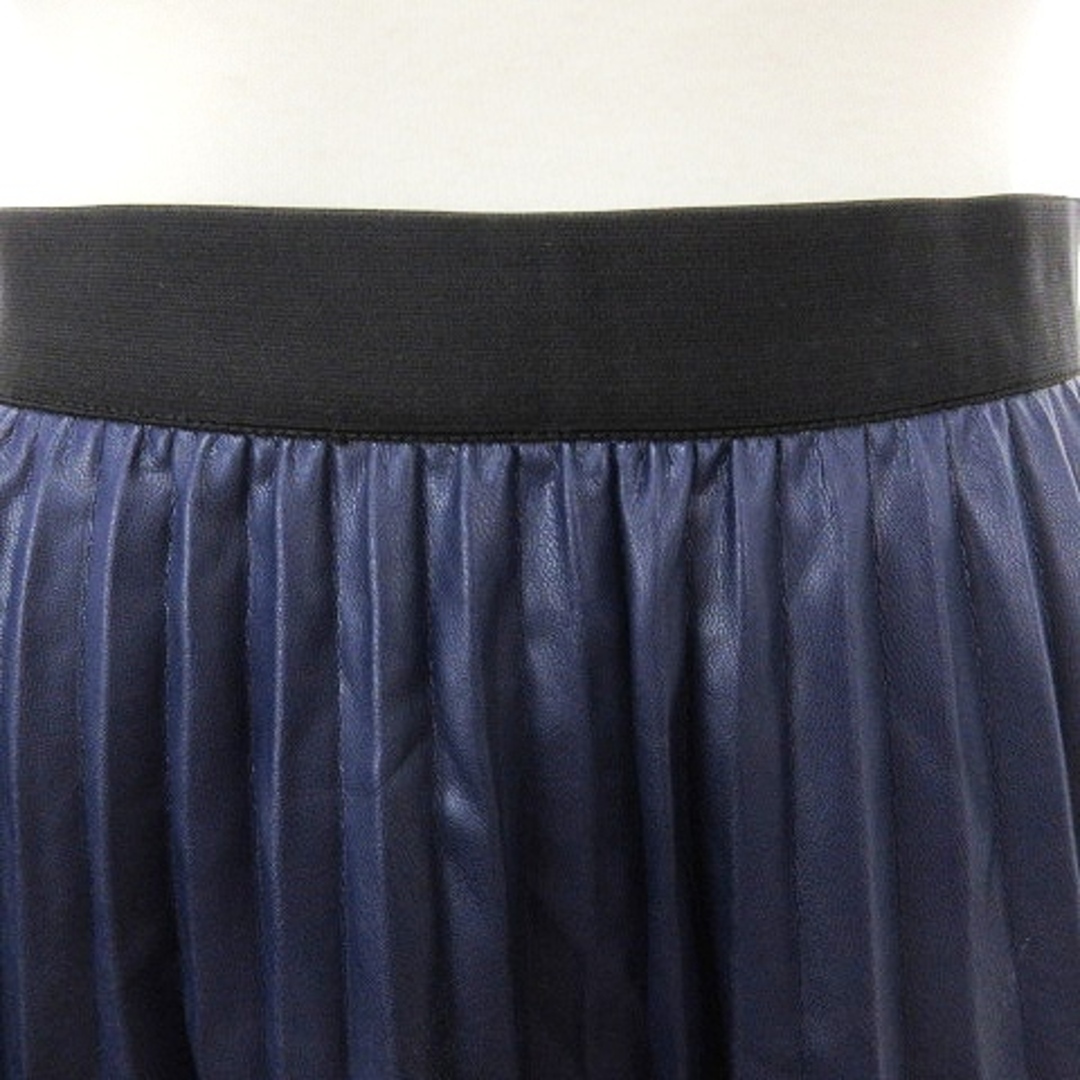 セミクチュール スカート プリーツ ひざ丈 イージー レース  紫 40 ■RF レディースのスカート(ひざ丈スカート)の商品写真