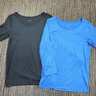 ユニクロ(UNIQLO)の2枚セット　ユニクロ　ヒートテック　肌着　長袖　120(下着)