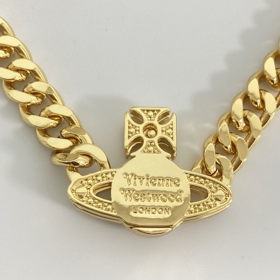 Vivienne Westwood Necklace Graziella Small Chain Orb Choker Gold IN BOX