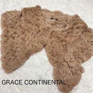 GRACE CONTINENTAL - 美品✨ダイアグラム ショール ボーダー フード ...