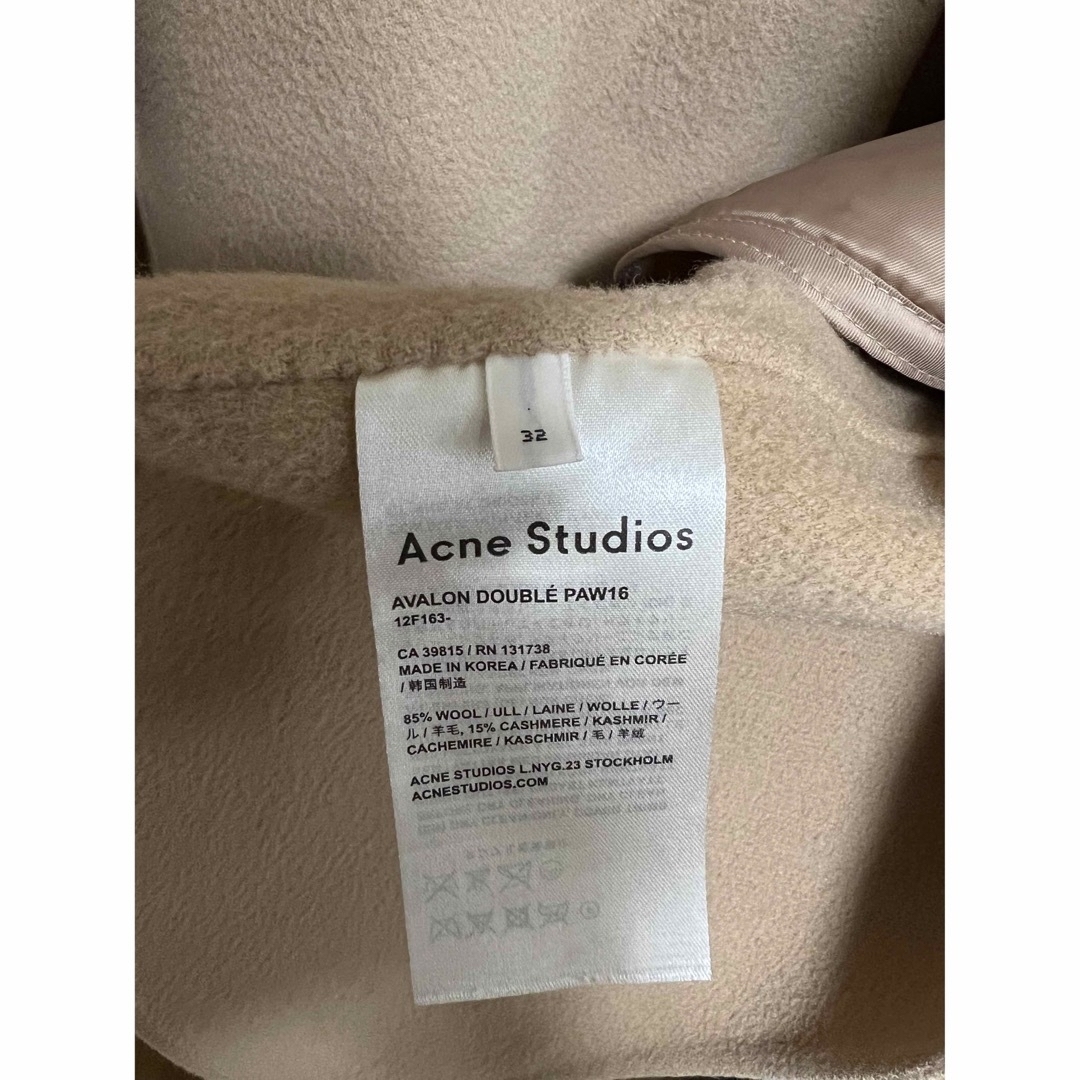 Acne Studios(アクネストゥディオズ)のacne studios コート　ベージュ　ウール　キャメル レディースのジャケット/アウター(チェスターコート)の商品写真