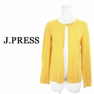 ジェイプレス(J.PRESS)のJ.プレス クルーネックカーディガン 長袖 黄 231122MN2R(カーディガン)