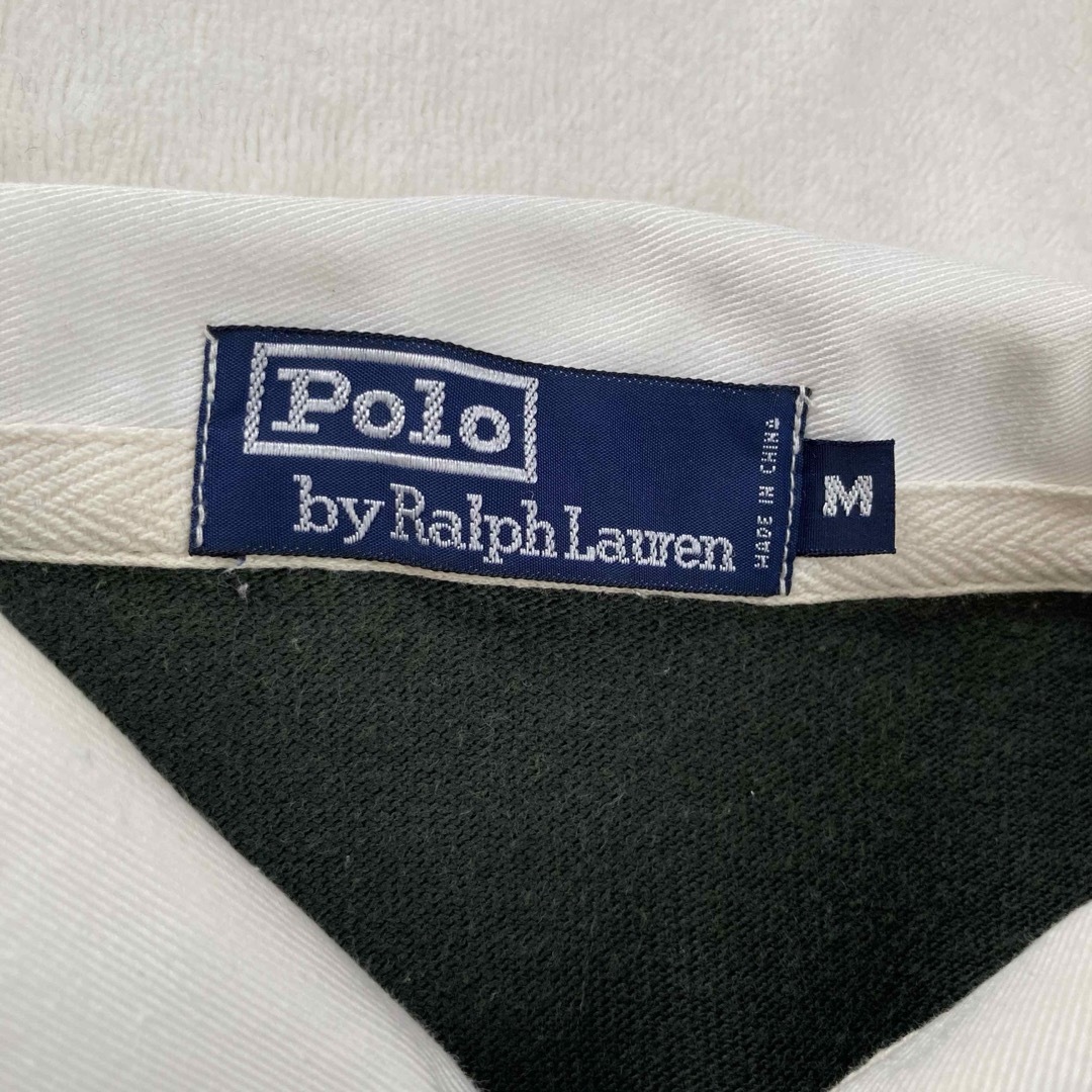 Ralph Lauren(ラルフローレン)のPolo by Ralph Lauren ラガーシャツ 太ボーダー M 刺繍ロゴ メンズのトップス(ポロシャツ)の商品写真