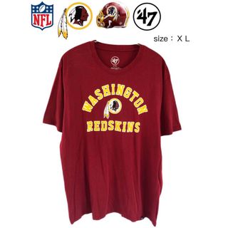 フォーティセブン(47 Brand)のNFL　ワシントン・レッドスキンズ　Tシャツ　XL　バーガンディ　USA古着(Tシャツ/カットソー(半袖/袖なし))