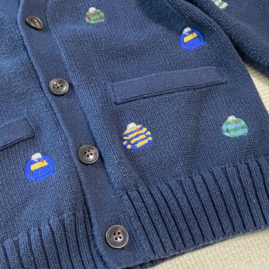 POLO RALPH LAUREN(ポロラルフローレン)のポロラルフローレン　ラガーシャツ刺繍カーディガン　3T キッズ/ベビー/マタニティのキッズ服男の子用(90cm~)(カーディガン)の商品写真