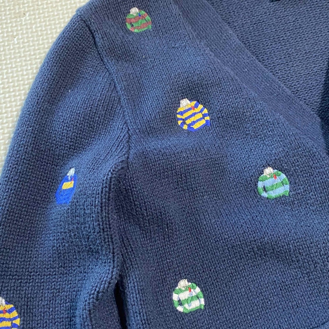 POLO RALPH LAUREN(ポロラルフローレン)のポロラルフローレン　ラガーシャツ刺繍カーディガン　3T キッズ/ベビー/マタニティのキッズ服男の子用(90cm~)(カーディガン)の商品写真