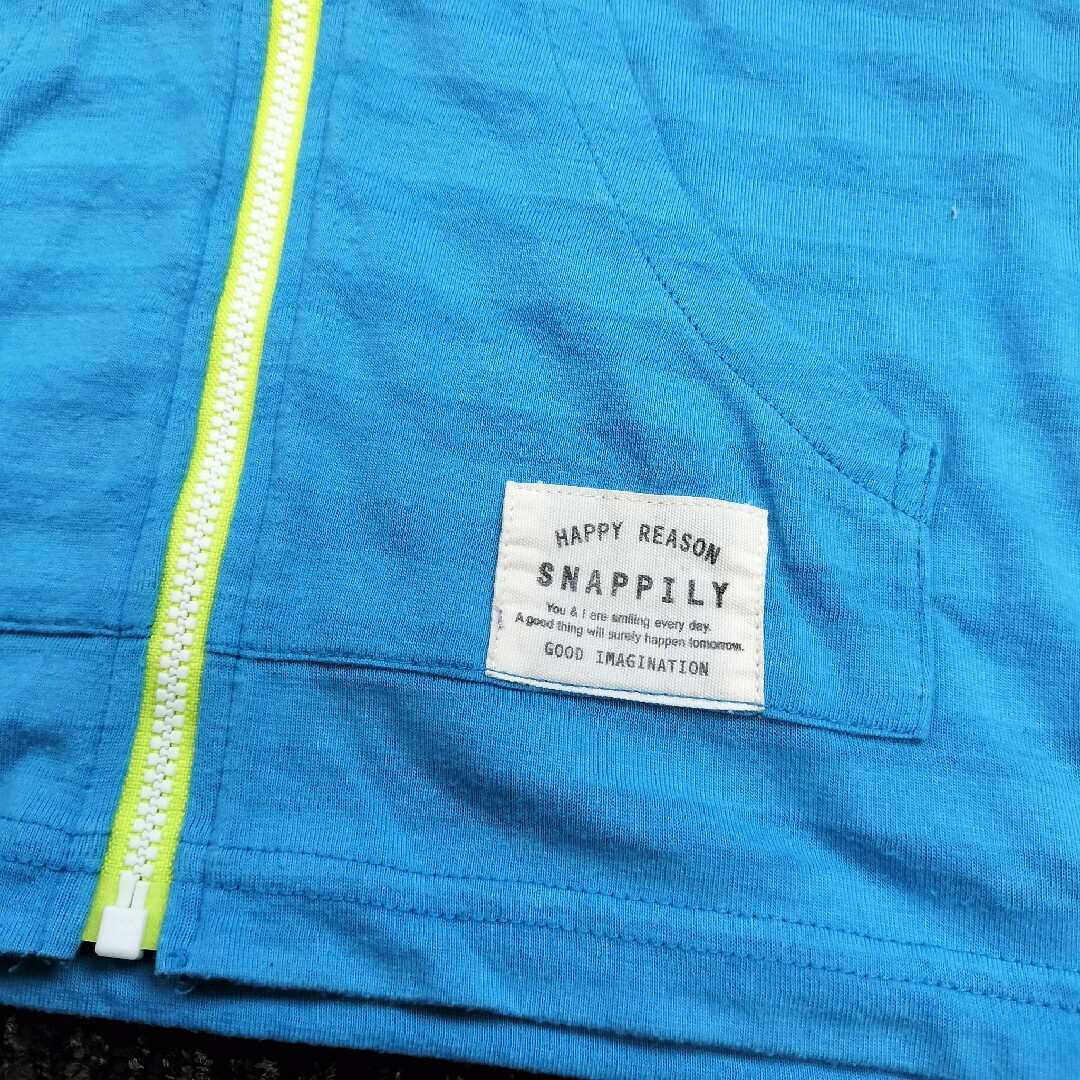 パーカー　サイズ120 薄手　羽織り　ブルー キッズ/ベビー/マタニティのキッズ服男の子用(90cm~)(ジャケット/上着)の商品写真