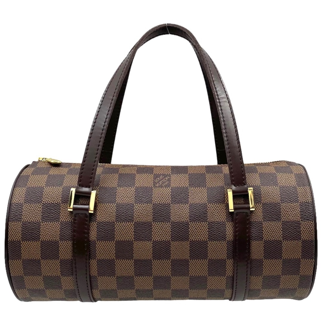 約13cm長さLOUIS VUITTON ルイヴィトン ハンドバッグ ダミエ パピヨン26 ボストンバッグ 鞄 かばん N51304    ブラウン 茶 ゴールド金具 レディース 人気 美品【品】