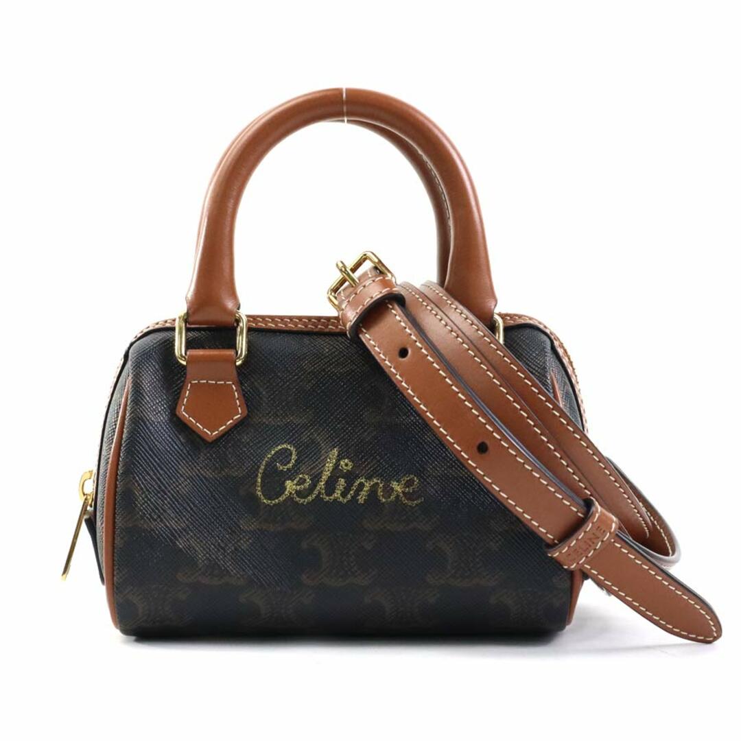 ラインシリーズセリーヌ CELINE 斜め掛けショルダーバッグ トリオンフ PVCコーティングキャンバス ブラウン レディース 送料無料 99777j