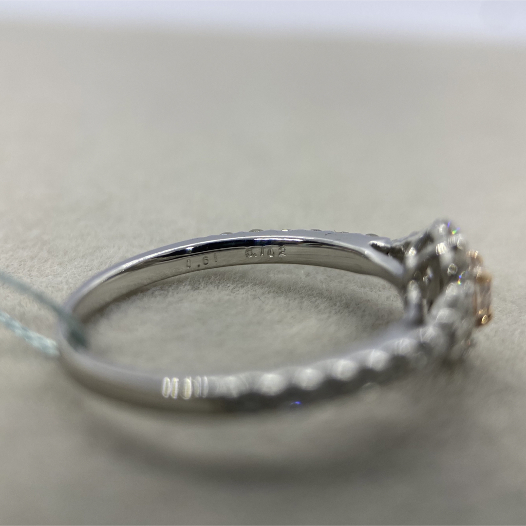 天然ピンクダイヤ0.102ct 鑑定書♡ジュエリーケース付き　ダイヤ0.61ct レディースのアクセサリー(リング(指輪))の商品写真