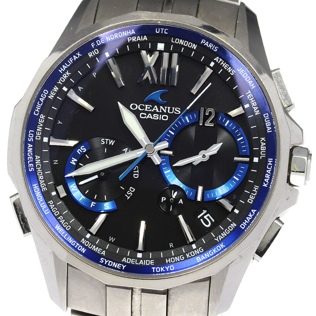 カシオ CASIO OCW-S3400-1AJF オシアナス マンタ デイト ソーラー電波 メンズ 箱・保証書付き_78305220190429