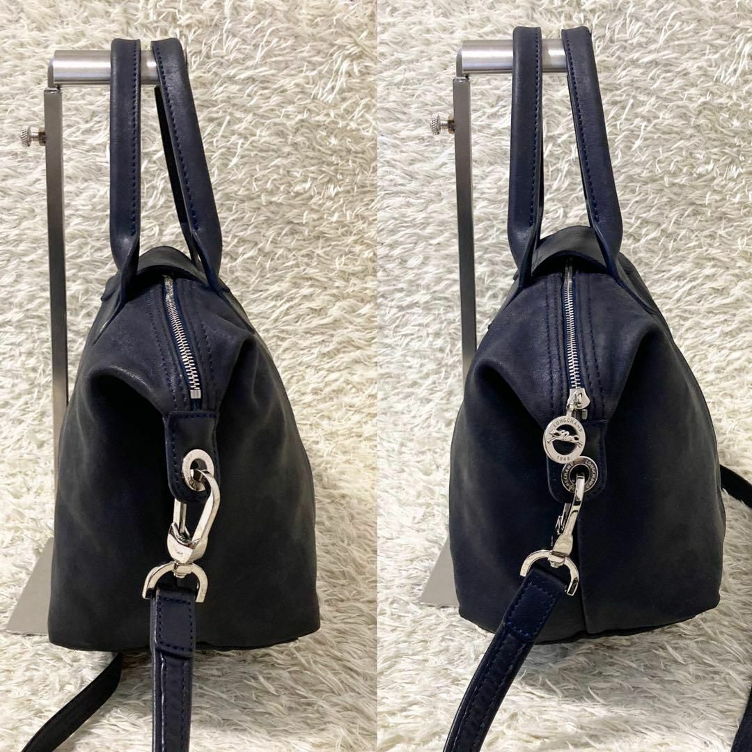 【美品】 Longchamp ロンシャン ショルダーバッグ オールレザー