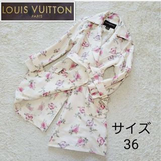 ルイヴィトン コート モノグラム シルク レディースサイズ38 LOUIS VUITTON アウター 服 黒