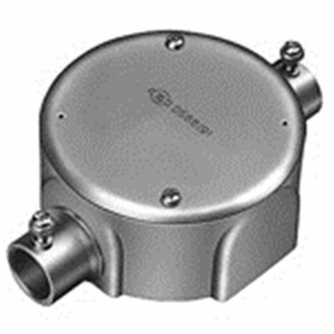 ねじなし丸型露出ボックス 2方出 10個入 DS66311K-10 ねじなし丸型露出ボックス 2方出 10個入 DS66311K-10