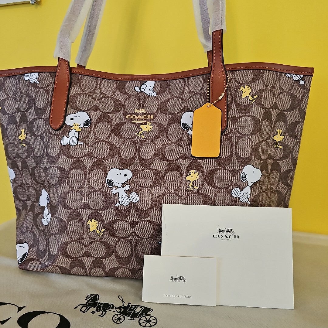 COACH - コーチ スヌーピー トートバッグ COACH 新作 ウッドストック