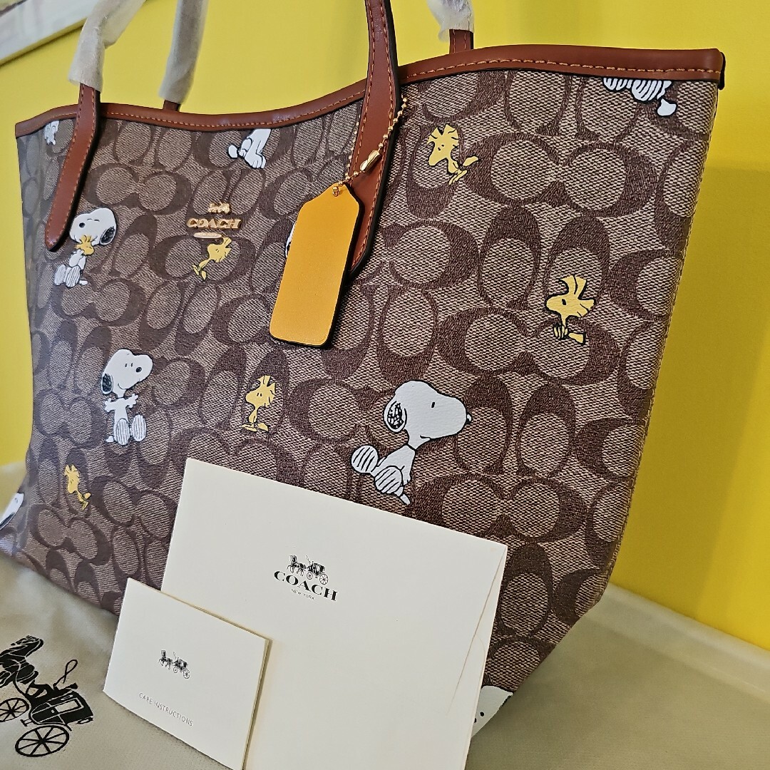 COACH コーチ スヌーピー トートバッグ ウッドストック