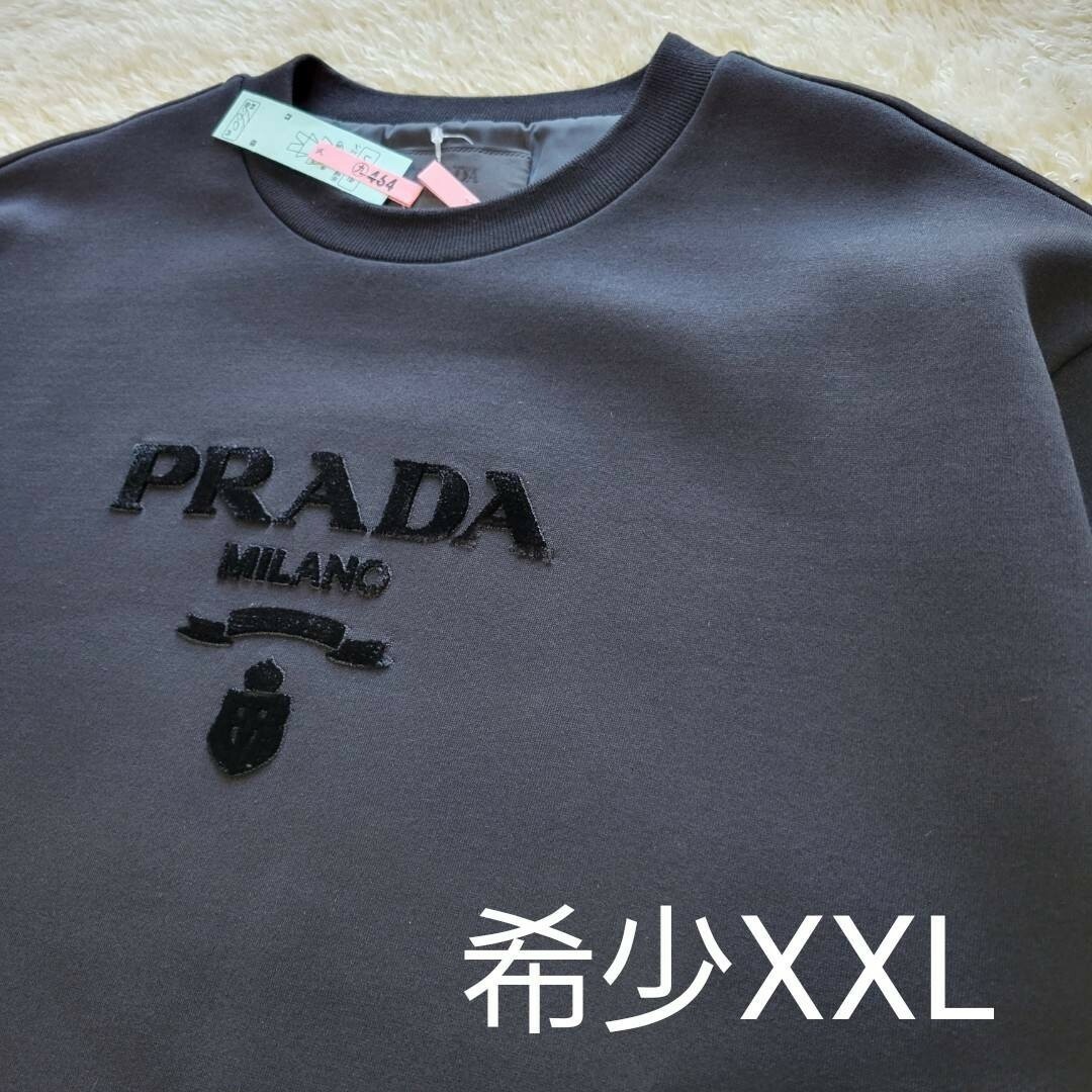 PRADA - 漆黒【希少XXL】プラダ ロゴワッペンテクニカルクルーネック ...