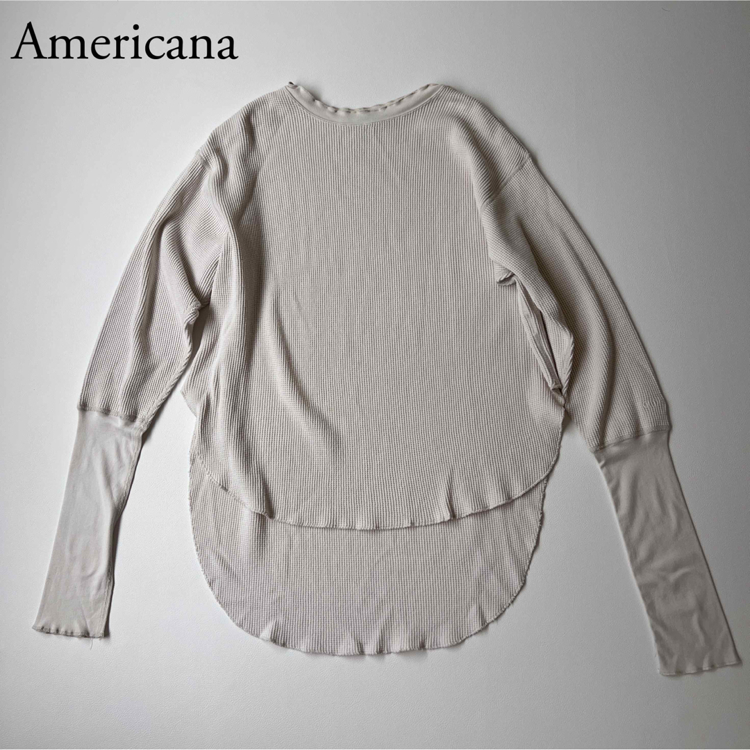 AMERICANA(アメリカーナ)のAmericana アメリカーナ　トップス　カットソー　ショルダーボタン レディースのトップス(カットソー(長袖/七分))の商品写真