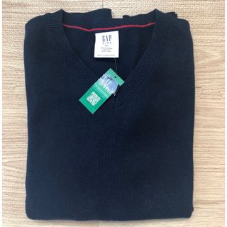 ギャップキッズ(GAP Kids)のGAP kids XXL 160㎝　ネイビー　 Ｖネックコットンセーター(Tシャツ/カットソー)