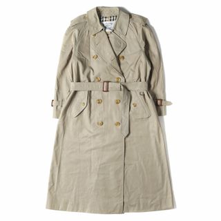 バーバリー(BURBERRY)のBURBERRY バーバリー 90s コットンギャバジン トレンチ コート 裏地ノバチェック OLD オールド ベージュ 11AB3(着丈114) レディースサイズ アウター ジャケット ブルゾン【メンズ】【中古】(トレンチコート)