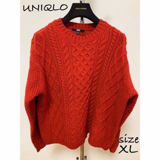 ユニクロ(UNIQLO)のUNIQLO セーター　赤　XL(ニット/セーター)