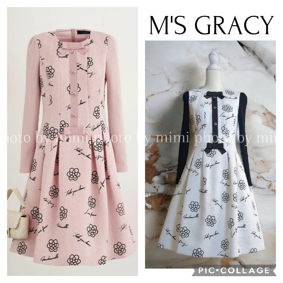 M'S GRACY*WEB掲載*カメリアプリントワンピース