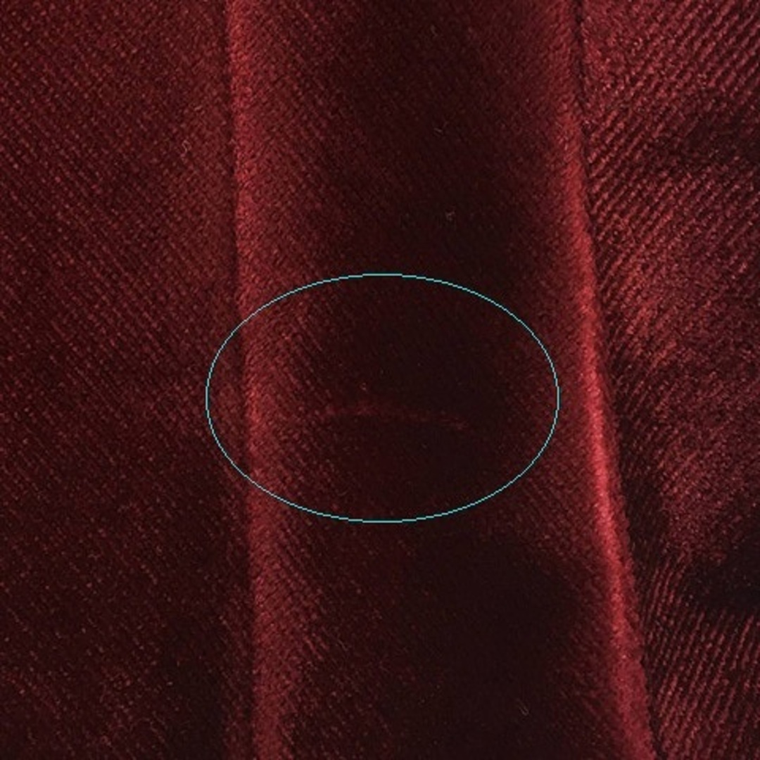 mysty woman(ミスティウーマン)のミスティウーマン スカート プリーツ 膝下 ミモレ ベロア 無地 F 赤 レディースのスカート(ひざ丈スカート)の商品写真