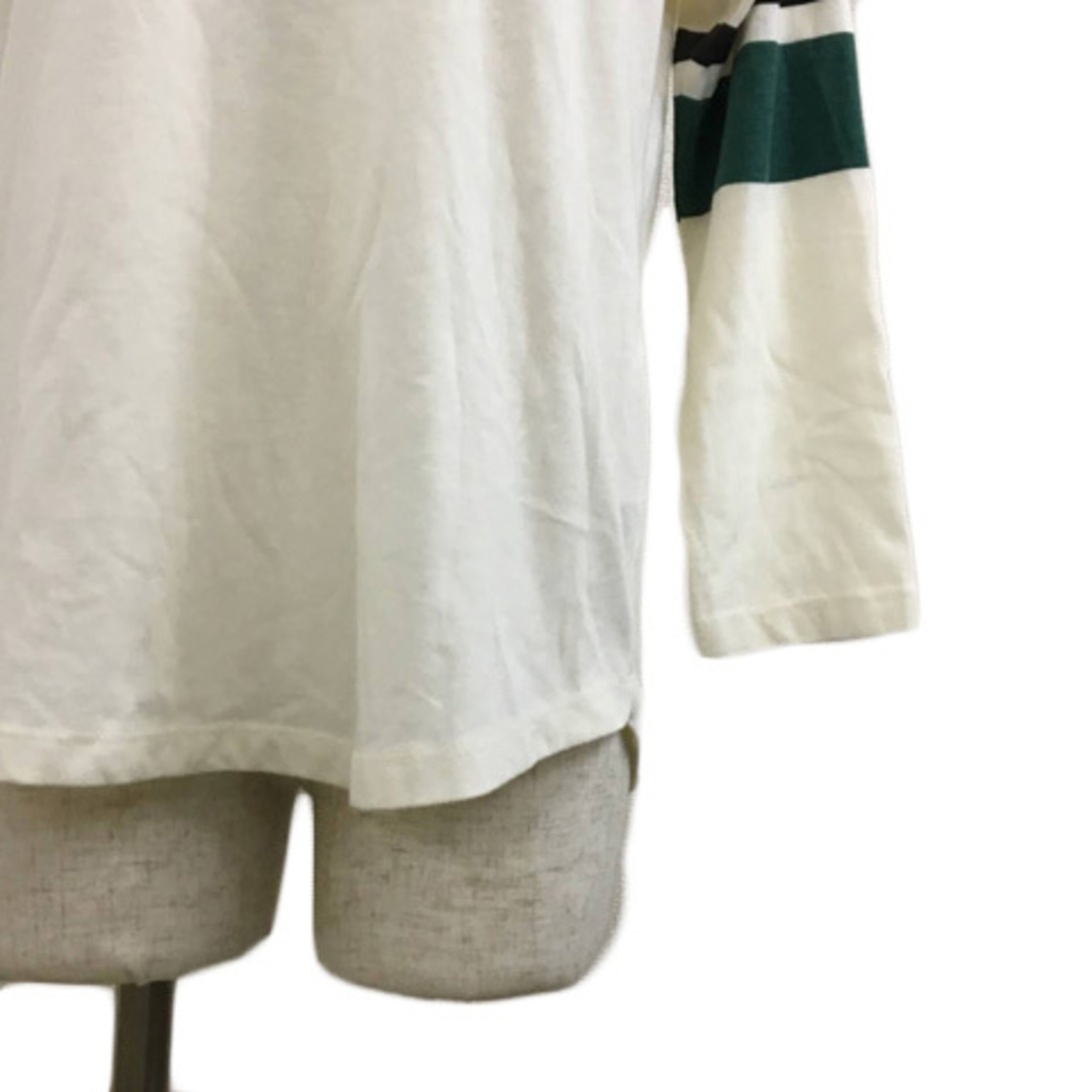 Kastane(カスタネ)のカスタネ Tシャツ カットソー ロンT プルオーバー ライン 七分袖 白 緑 レディースのトップス(その他)の商品写真